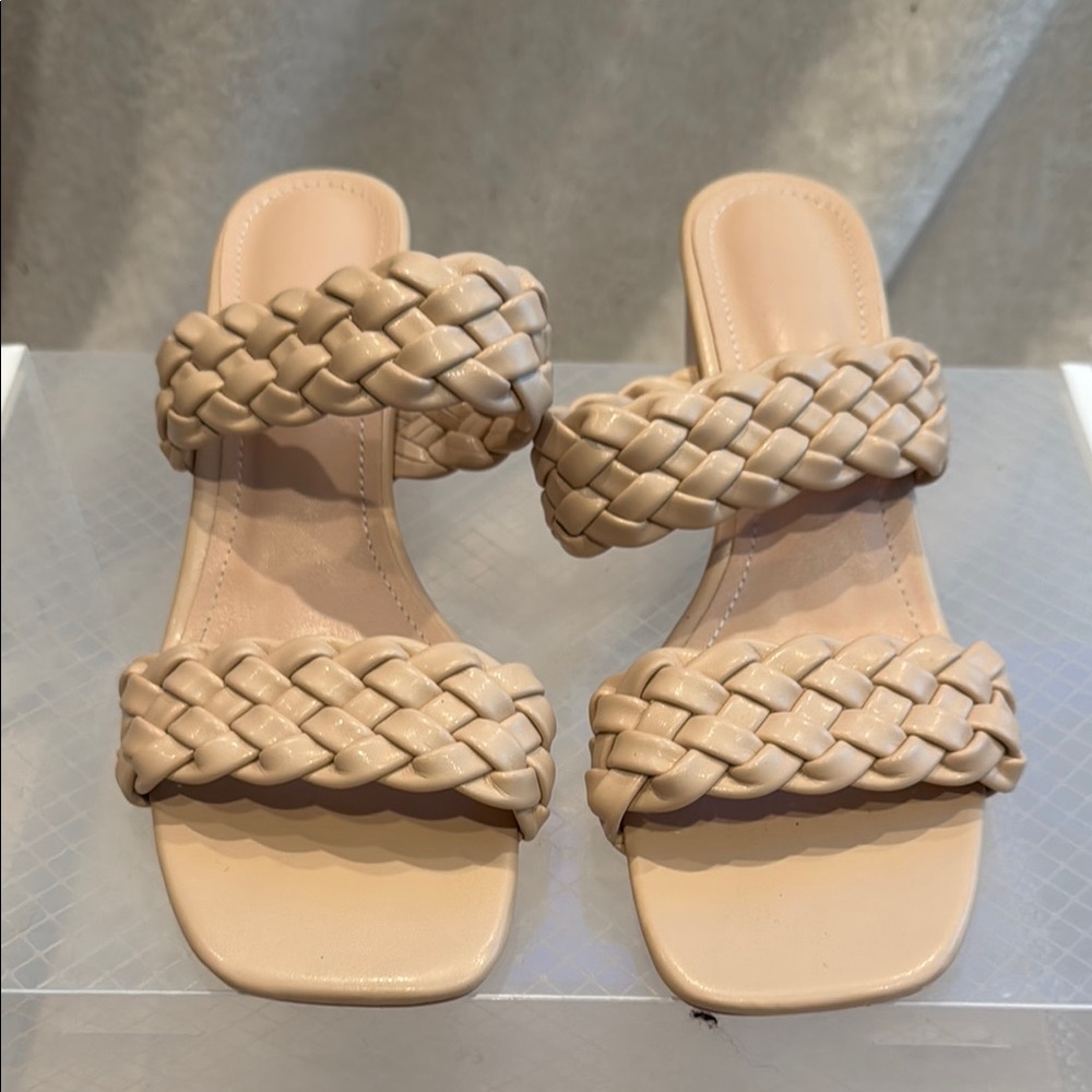 Cream Braided Sandals Modern Casual